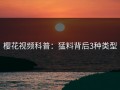 樱花视频科普：猛料背后3种类型