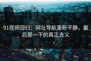 91视频回归：网址导航重新平静，最后那一下的真正含义
